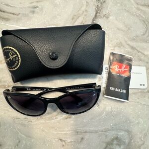 Ray-Ban Women's Black Frame Sunglasses with Dark Lenses
